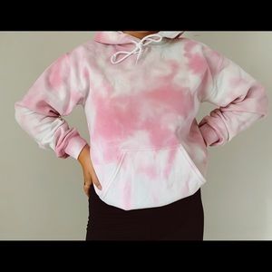 Pink tie dye hoodie
